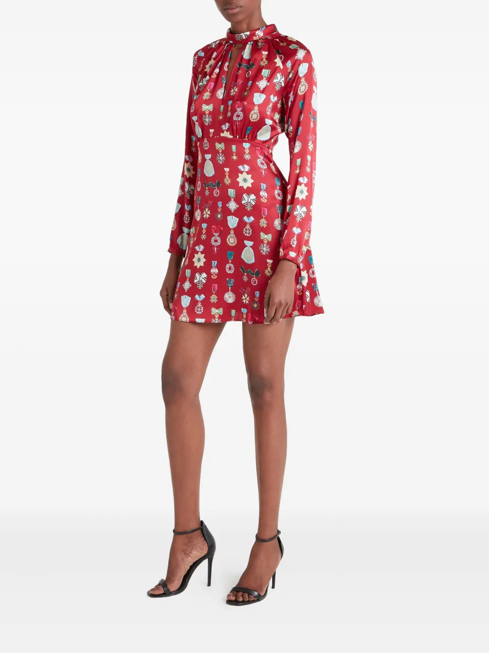 Temperley London Gloriette Medal-print Mini Dress In Multi