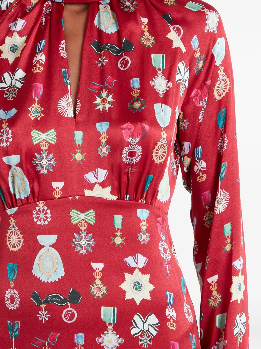 Temperley London Gloriette Medal-print Mini Dress In Multi