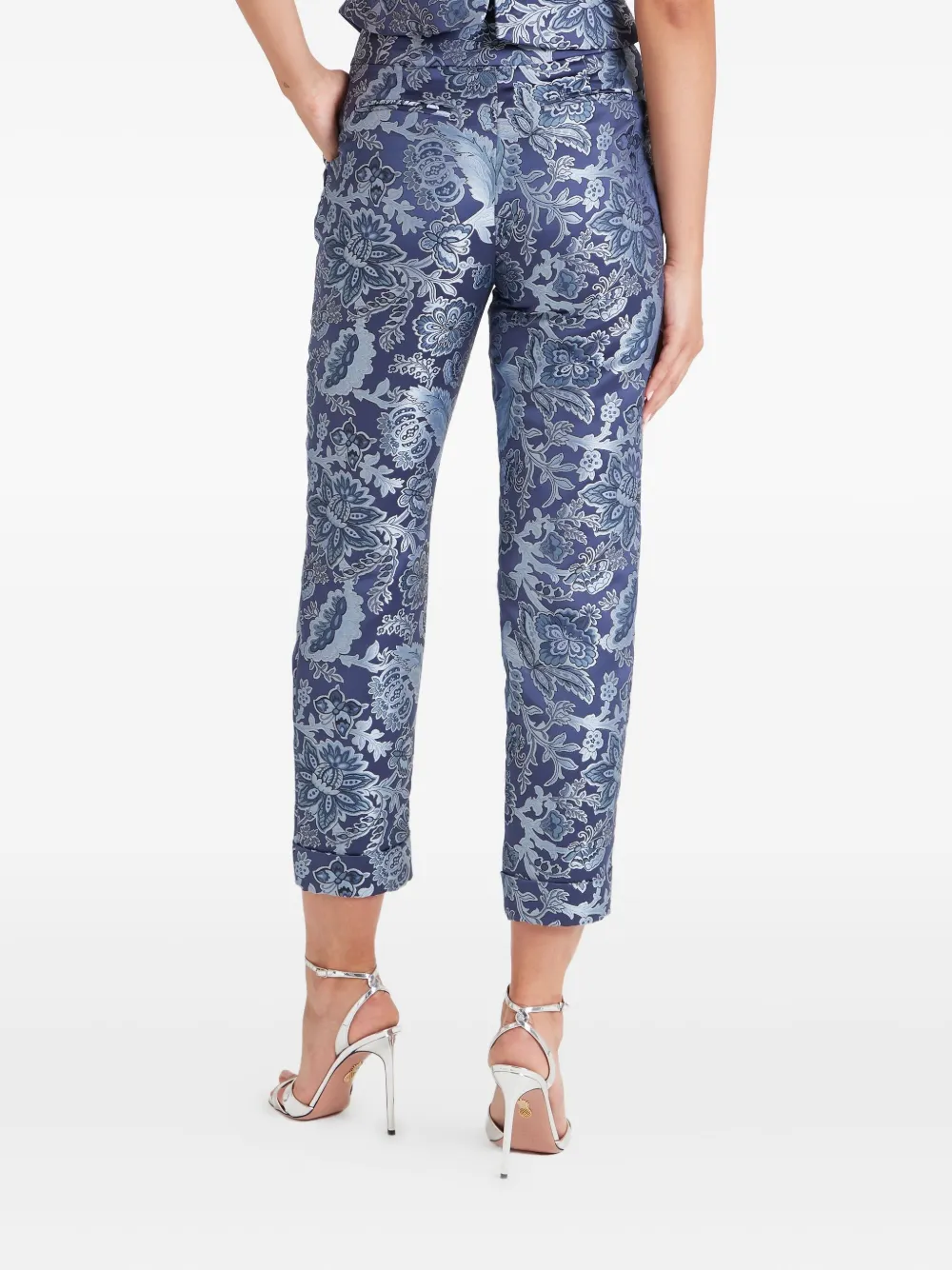 Temperley London Plooibroek met bloemenprint Blauw