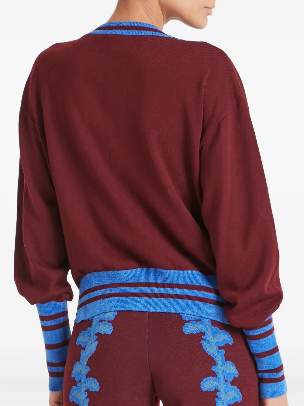 Temperley London Wollen trui verfraaid met bloemen Rood