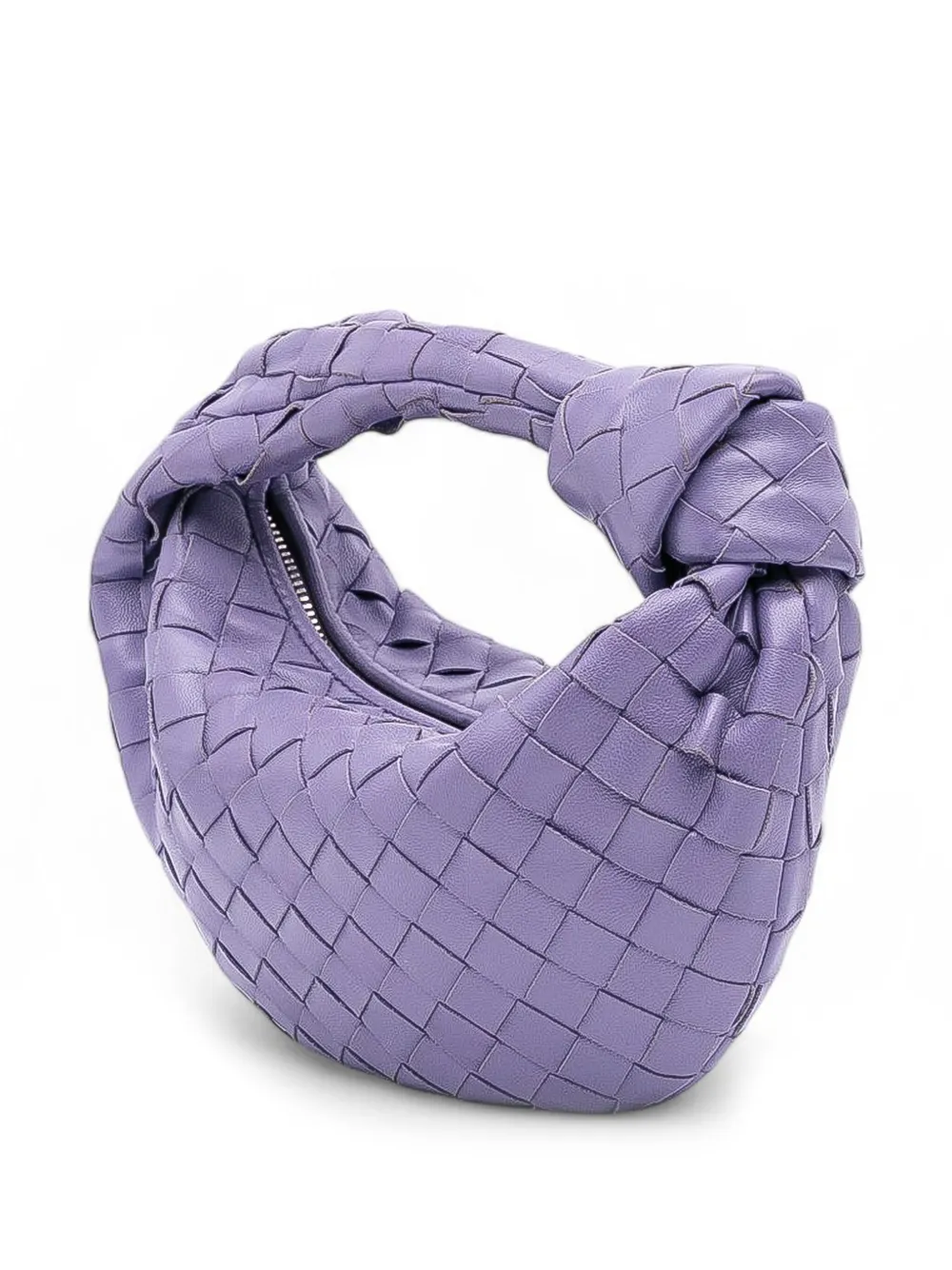Pre-owned Bottega Veneta 2012-2025 Mini Nappa Intrecciato Jodie Hobo Bag In Purple