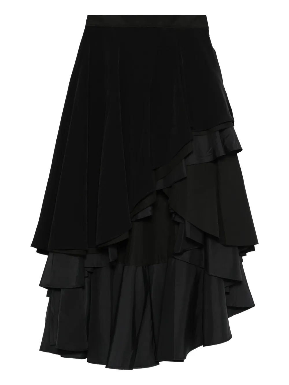 Yohji Yamamoto asymmetric ruffled skirt | Black | Image 1