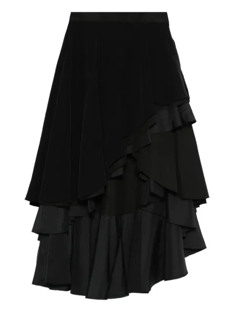 Yohji Yamamoto falda asimétrica con volantes