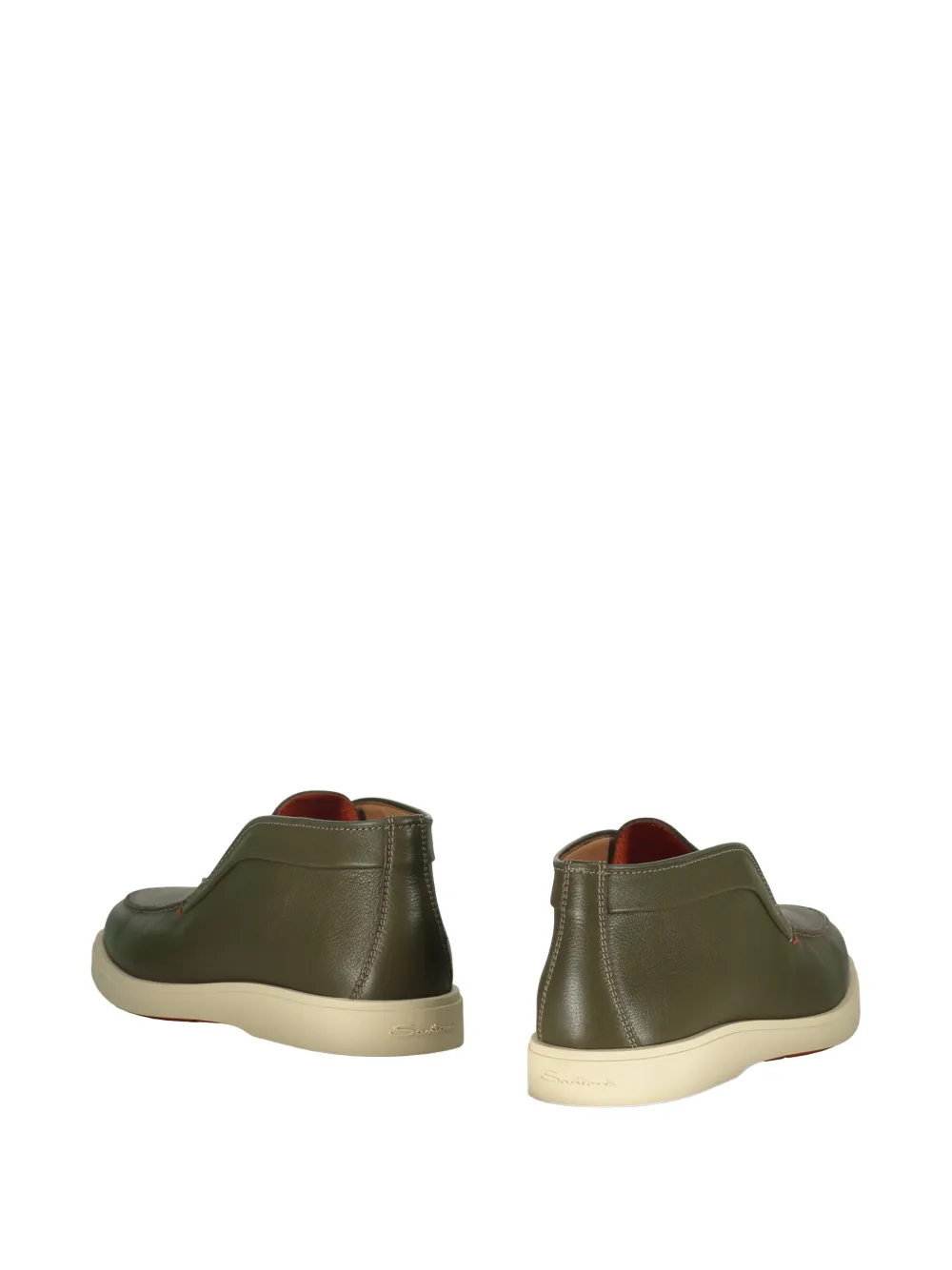 Santoni leather ankle boots Grijs