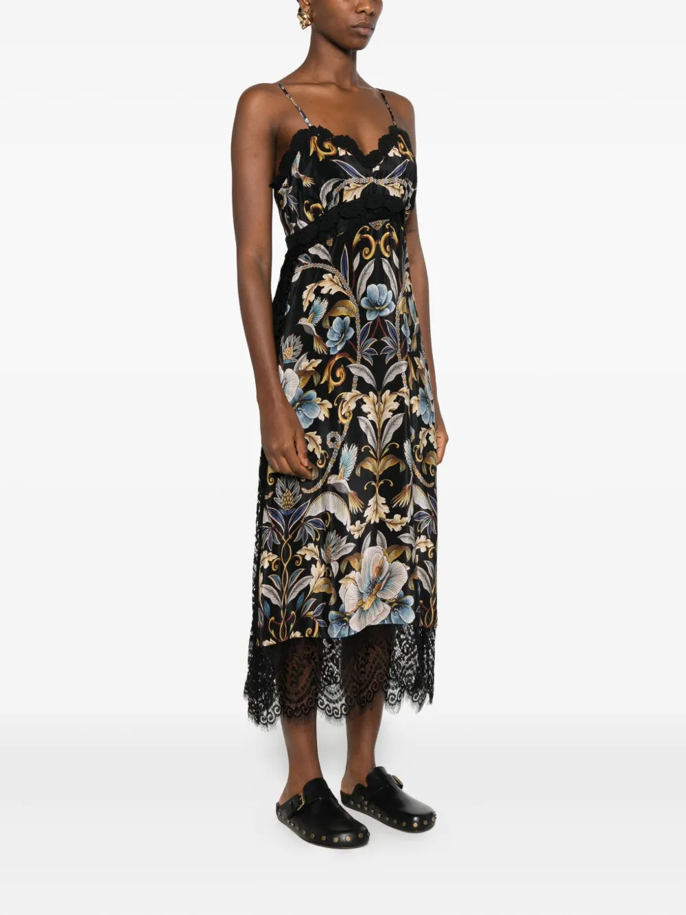 FARM Rio Snake Garden jurk met print Zwart