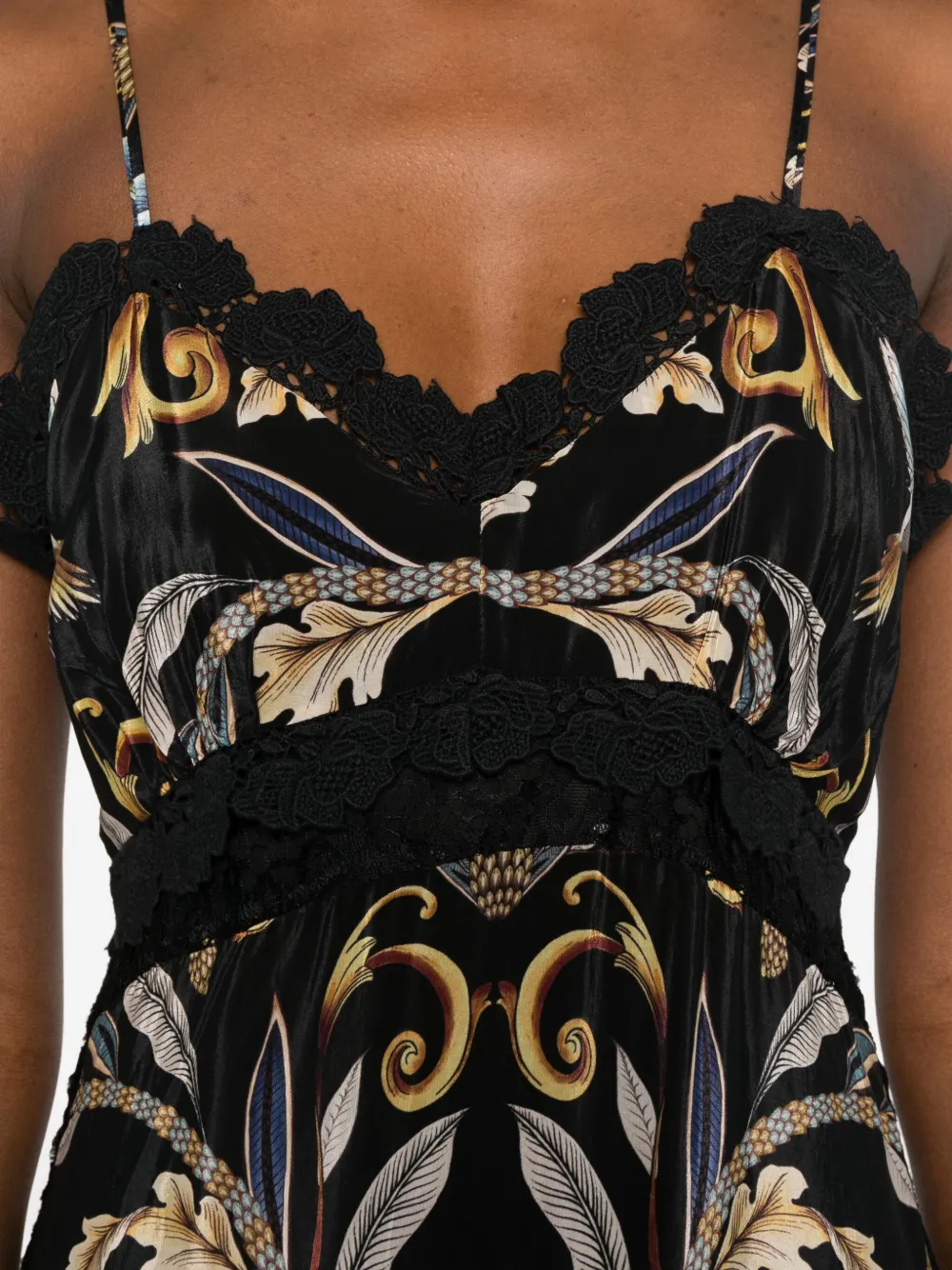 FARM Rio Snake Garden jurk met print Zwart