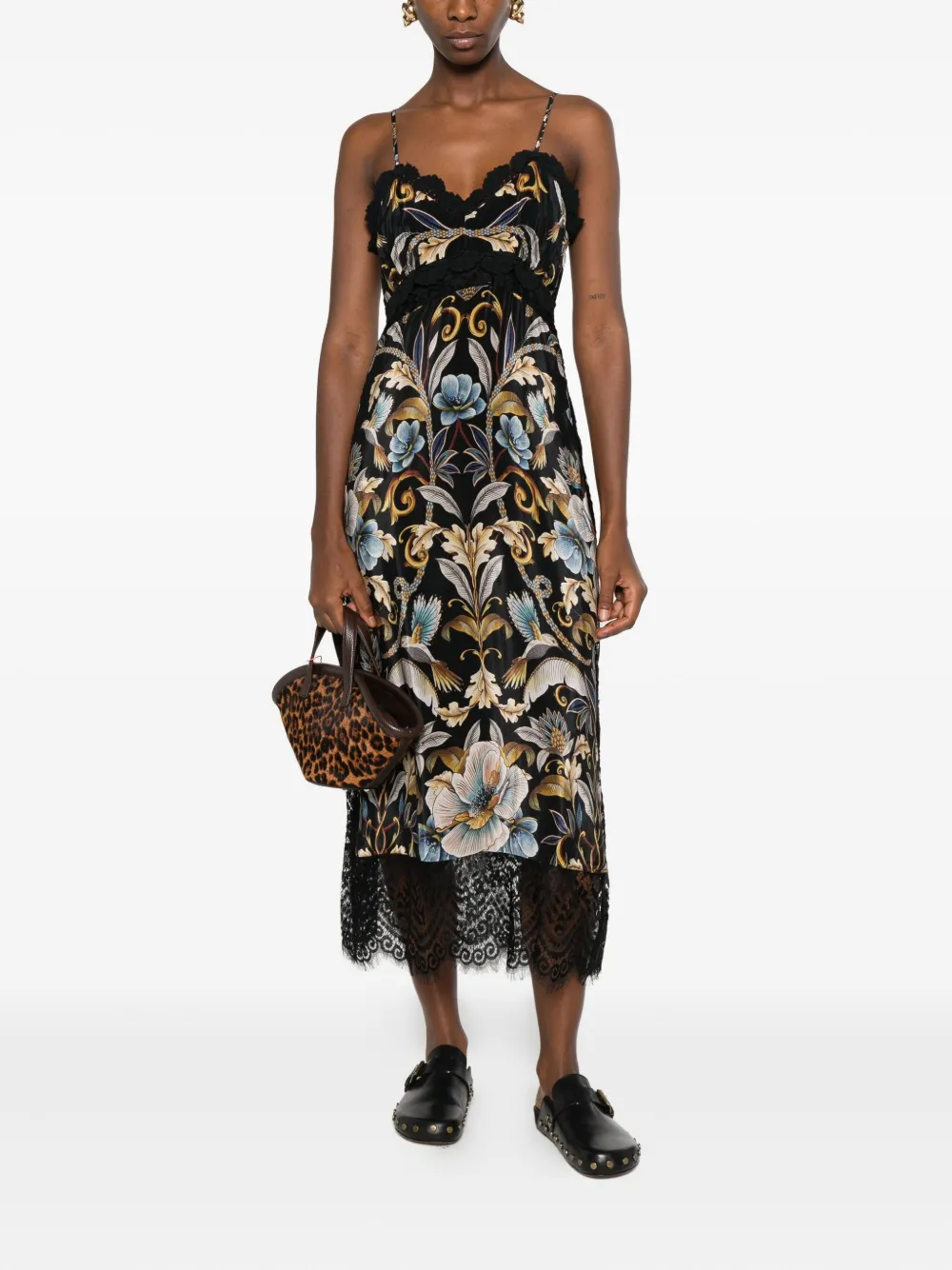 FARM Rio Snake Garden jurk met print - Zwart