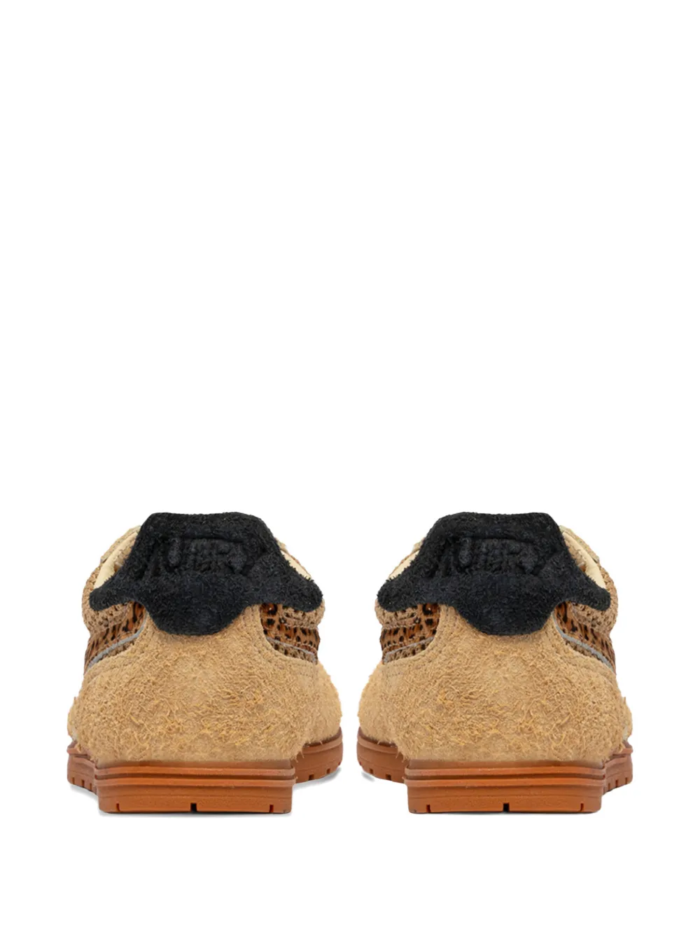 Autry Windspin leren sneakers met luipaardprint Bruin