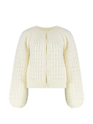 Chloé バルーンスリーブ カーディガン | ニュートラル | FARFETCH JP