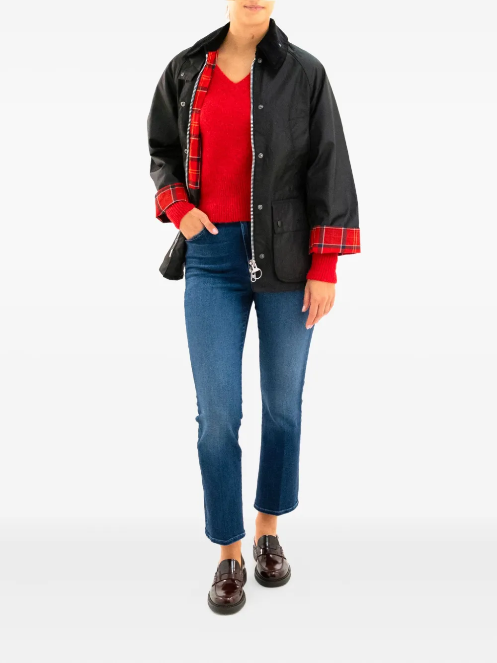Barbour corduroy-collar tartan-cuff jacket | Oversized Jackets | Image 2