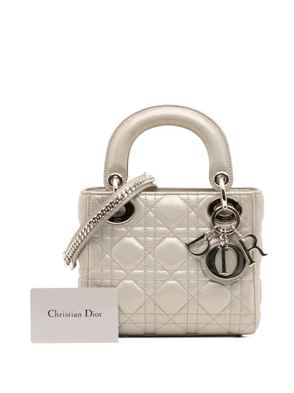 Christian Dior Pre-Owned 2015 Mini Cannage Lady Dior Satchel
