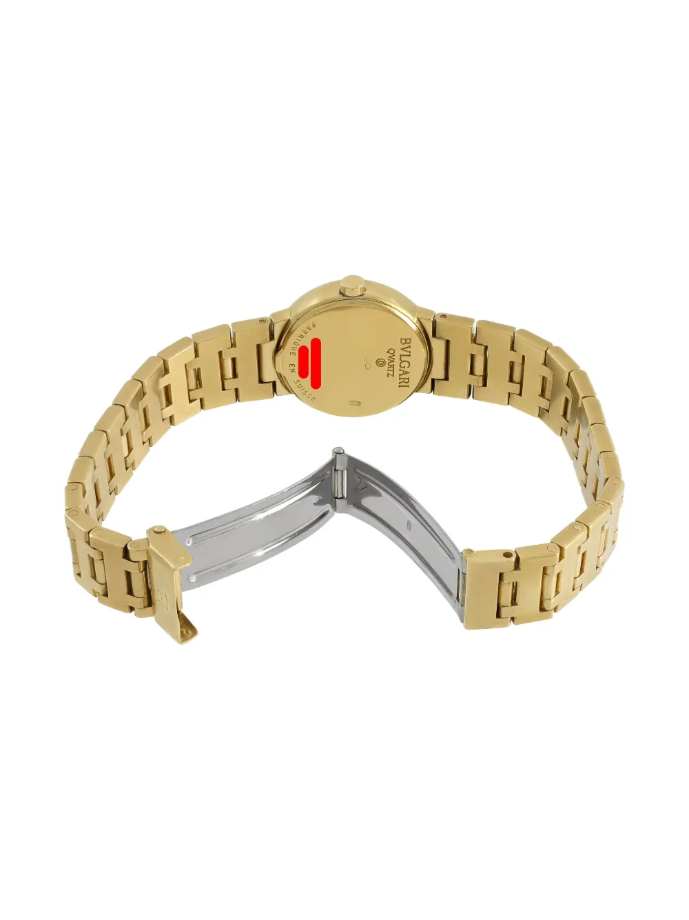 Pre-owned Bvlgari 18k Yellow Gold 23mm In Black