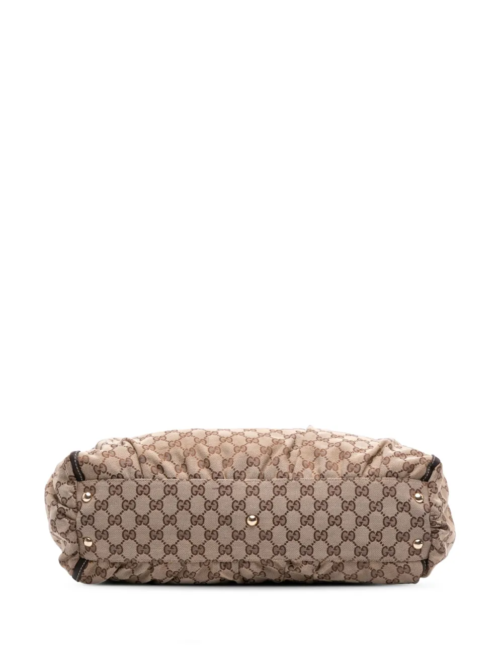 Pre-owned Gucci 2016-2025 Gg Canvas Abbey D Ring Tote Bag In Brown