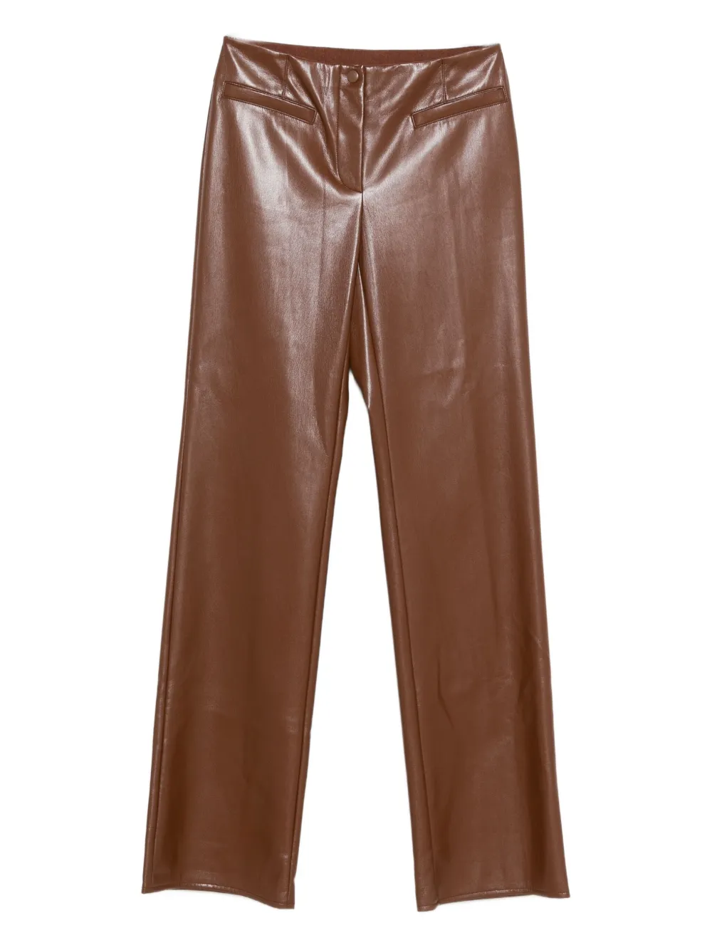 Patrizia Pepe faux-leather trousers | Brown | Image 1