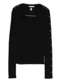 Patrizia Pepe ribbed sweater - Black