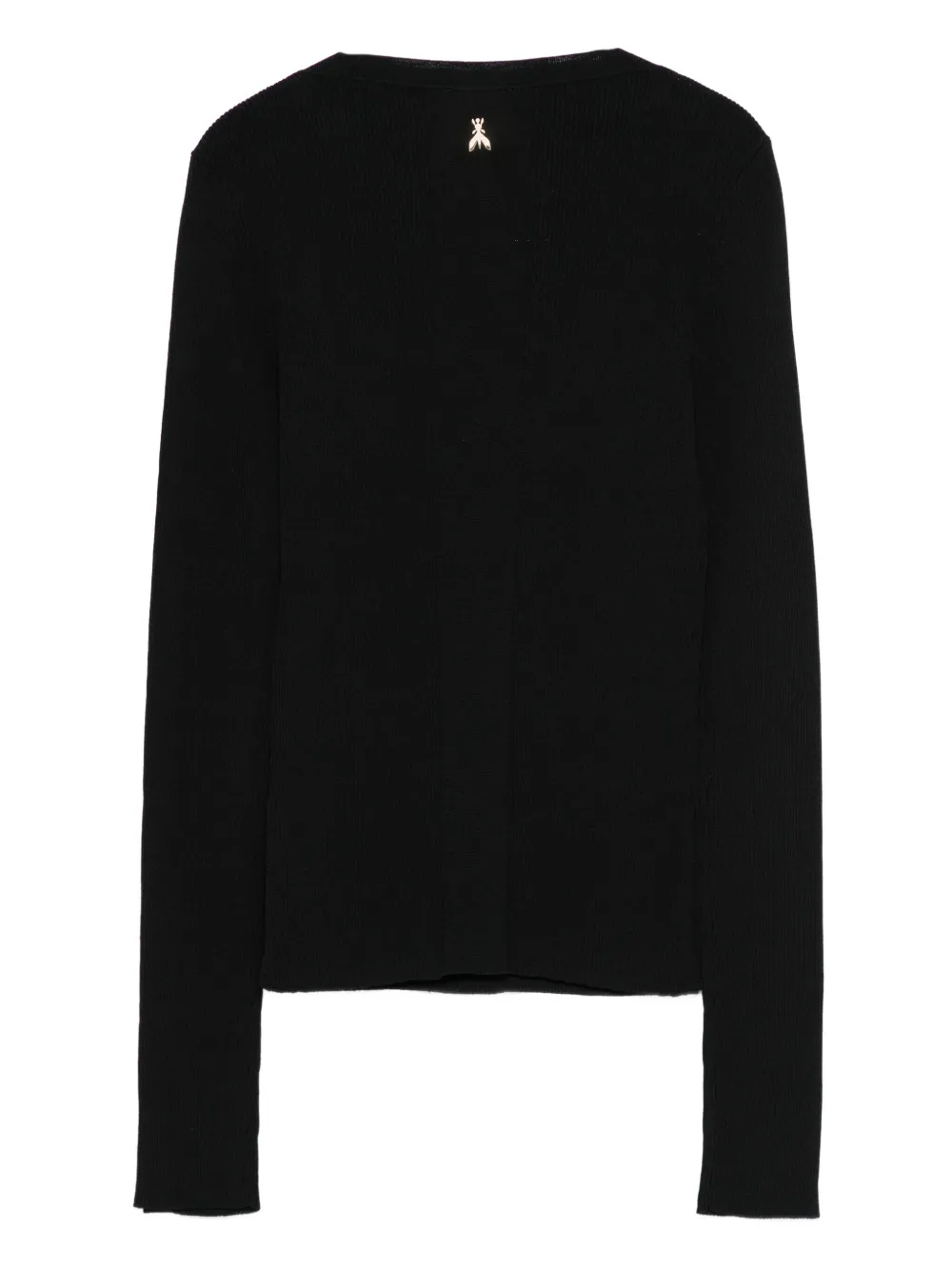 Patrizia Pepe Geribbelde sweater Zwart