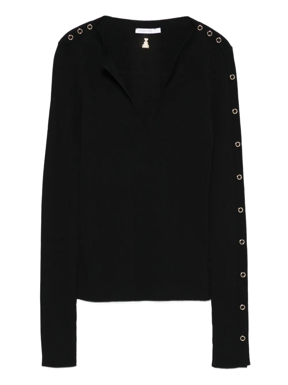 Patrizia Pepe ribbed sweater - Nero