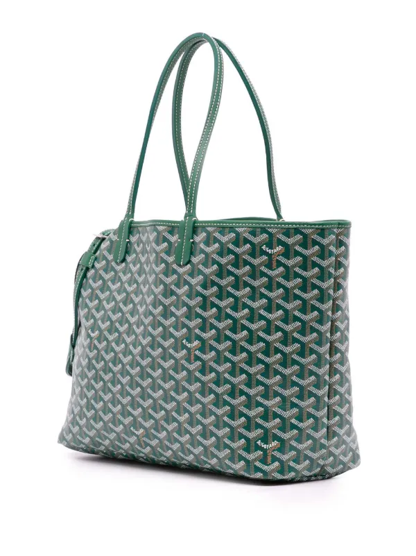 新品未使用　Goyard Bandoulière 114 Vest グリーン Goyard Cap Vert Crossbody Goyardine Green in Coated Canvas with