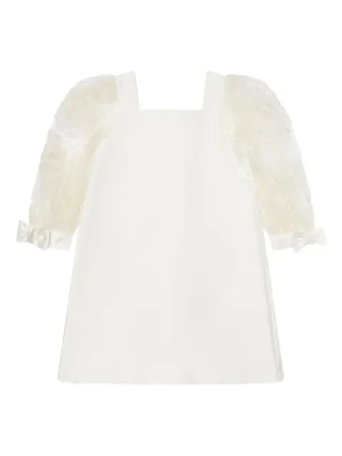 MAMA LUMA KIDS puff-sleeve square-neck dress