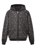 BIRTH OF ROYAL CHILD diamond-pearl embellished hoodie - Black