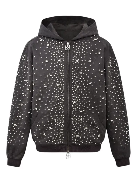 BIRTH OF ROYAL CHILD diamond-pearl embellished hoodie