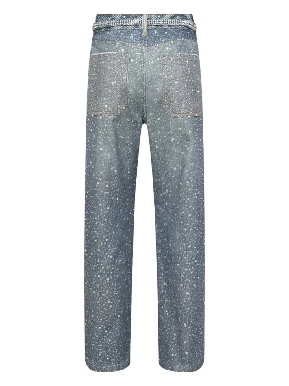 BIRTH OF ROYAL CHILD Jeans verfraaid met kristallen - Blauw