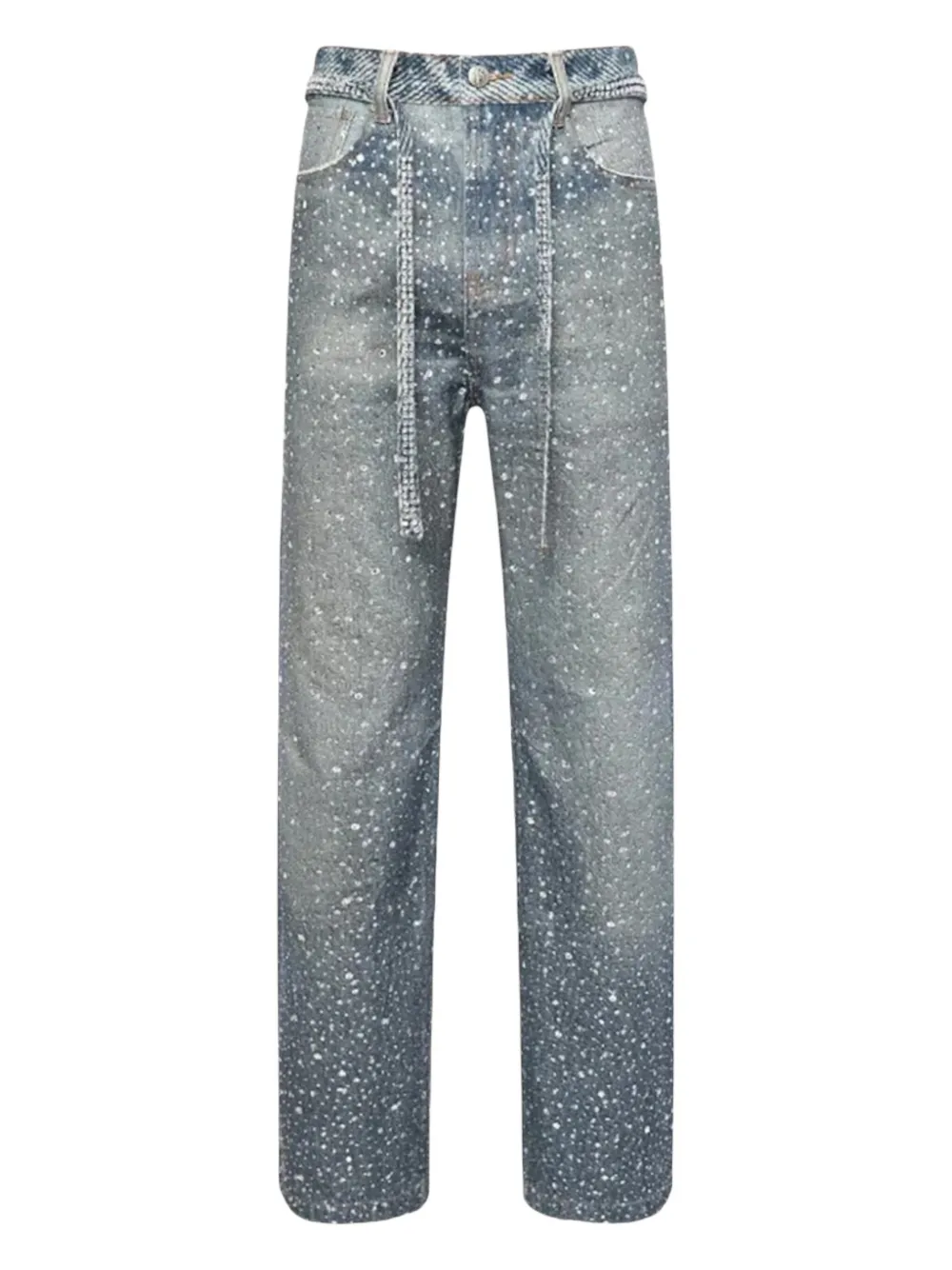 BIRTH OF ROYAL CHILD crystal-embellished jeans | Blue | Image 1