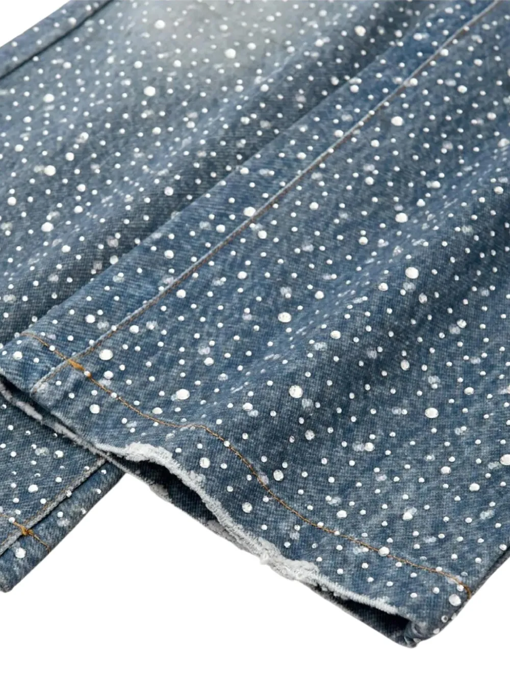 Birth Of Royal Child Crystal-embellished Jeans In Blue