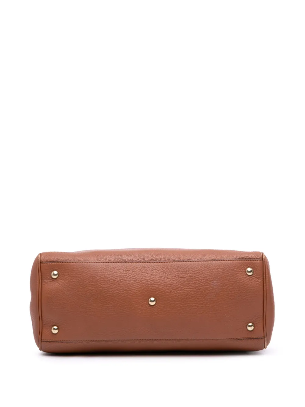 Pre-owned Gucci 2016-2025 Medium Calfskin Bamboo Shopper Satchel In Brown