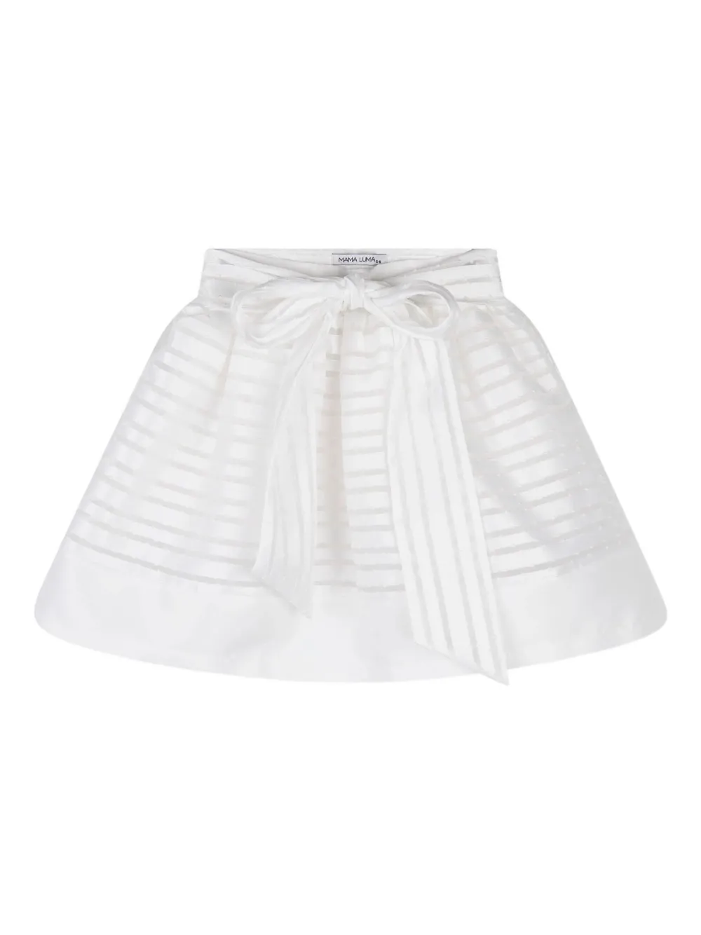 MAMA LUMA KIDS striped ribbon-detailed skirt | White | Image 1