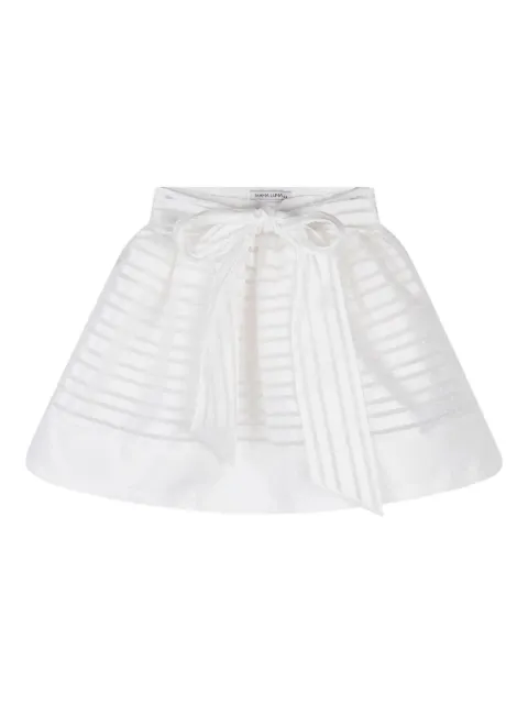 MAMA LUMA KIDS striped ribbon-detailed skirt