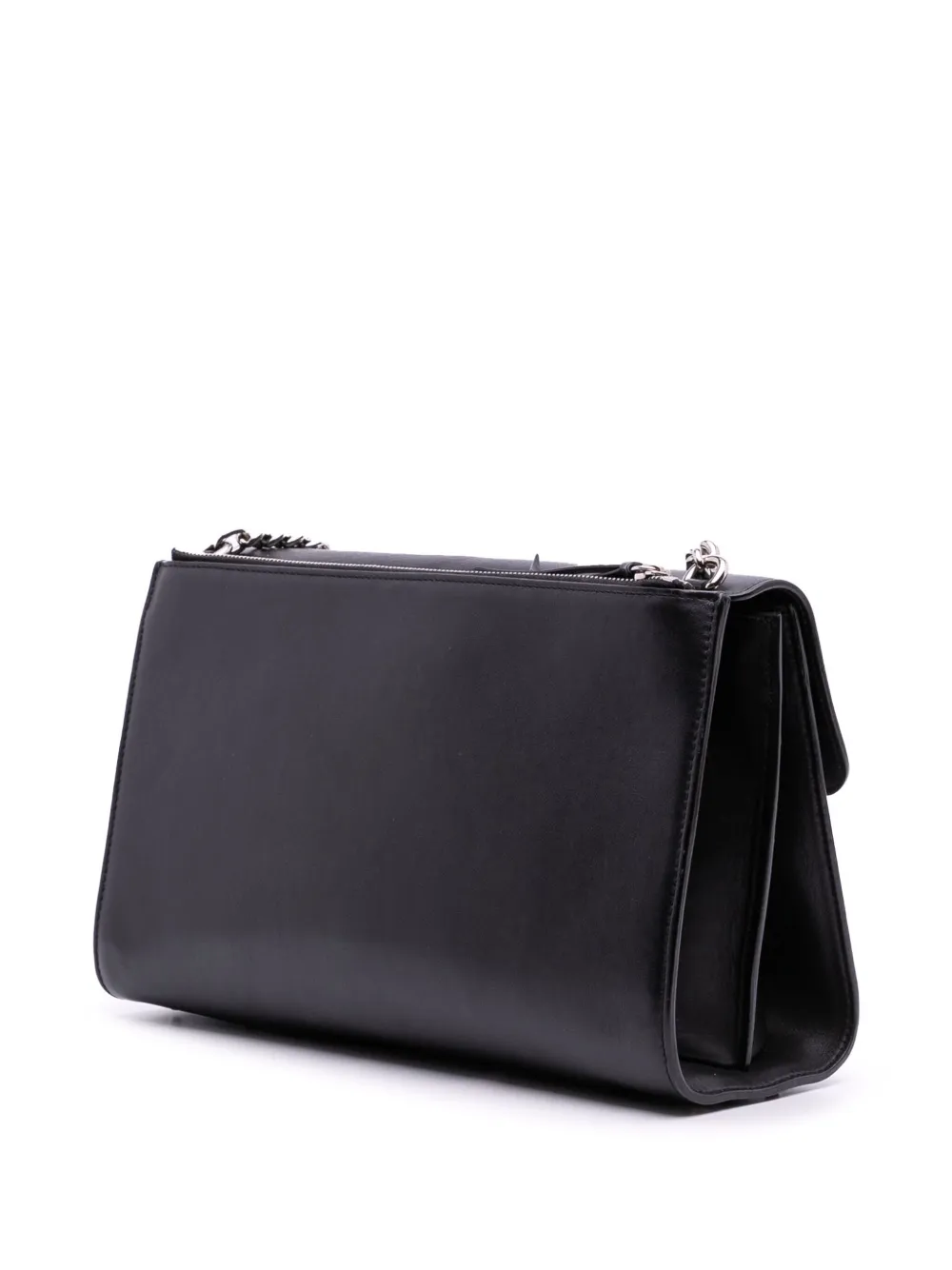 Pre-owned Gucci 2016-2025 Medium Leather Dollar Interlocking G Crossbody Bag In Black