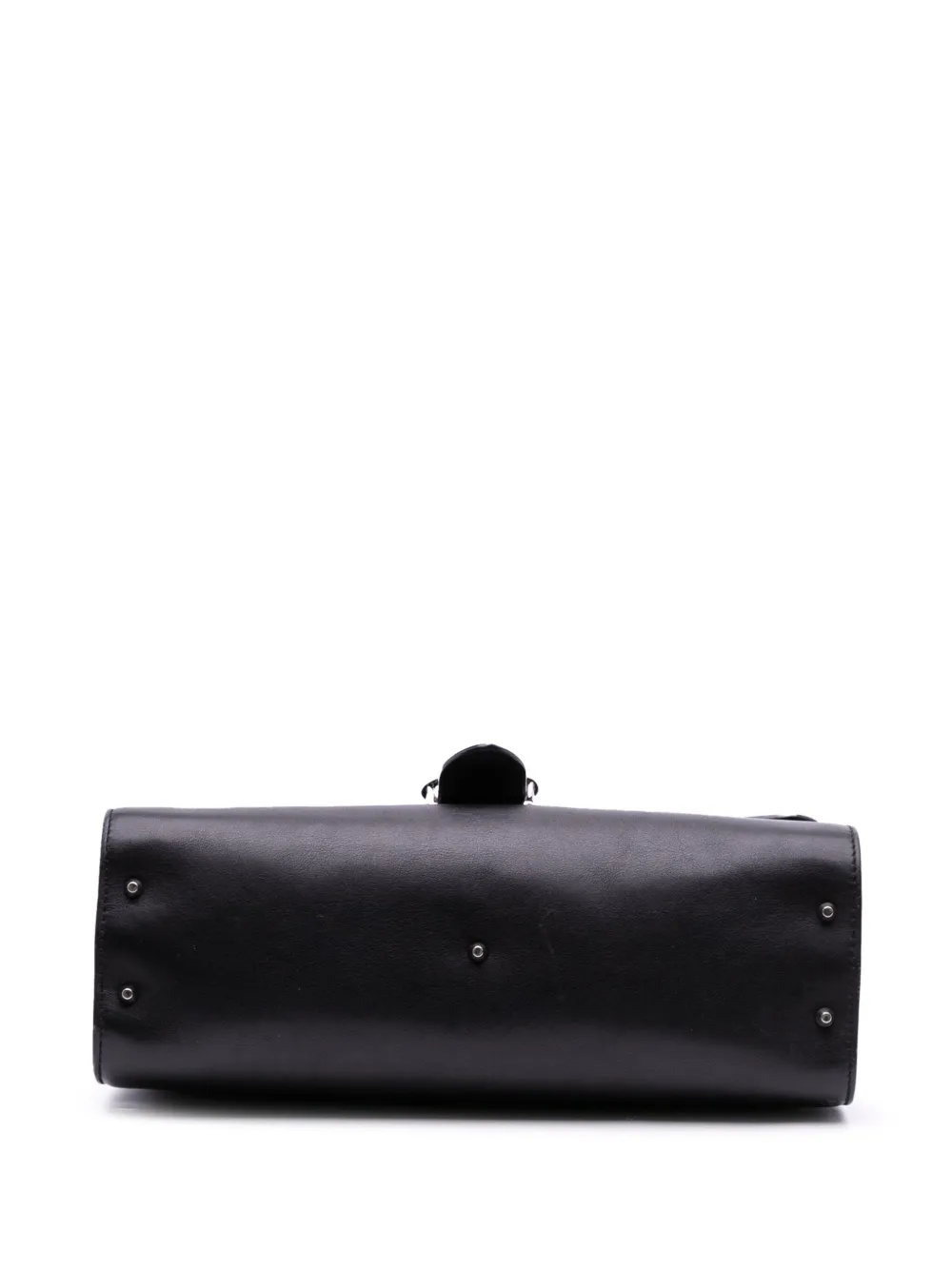Pre-owned Gucci 2016-2025 Medium Leather Dollar Interlocking G Crossbody Bag In Black