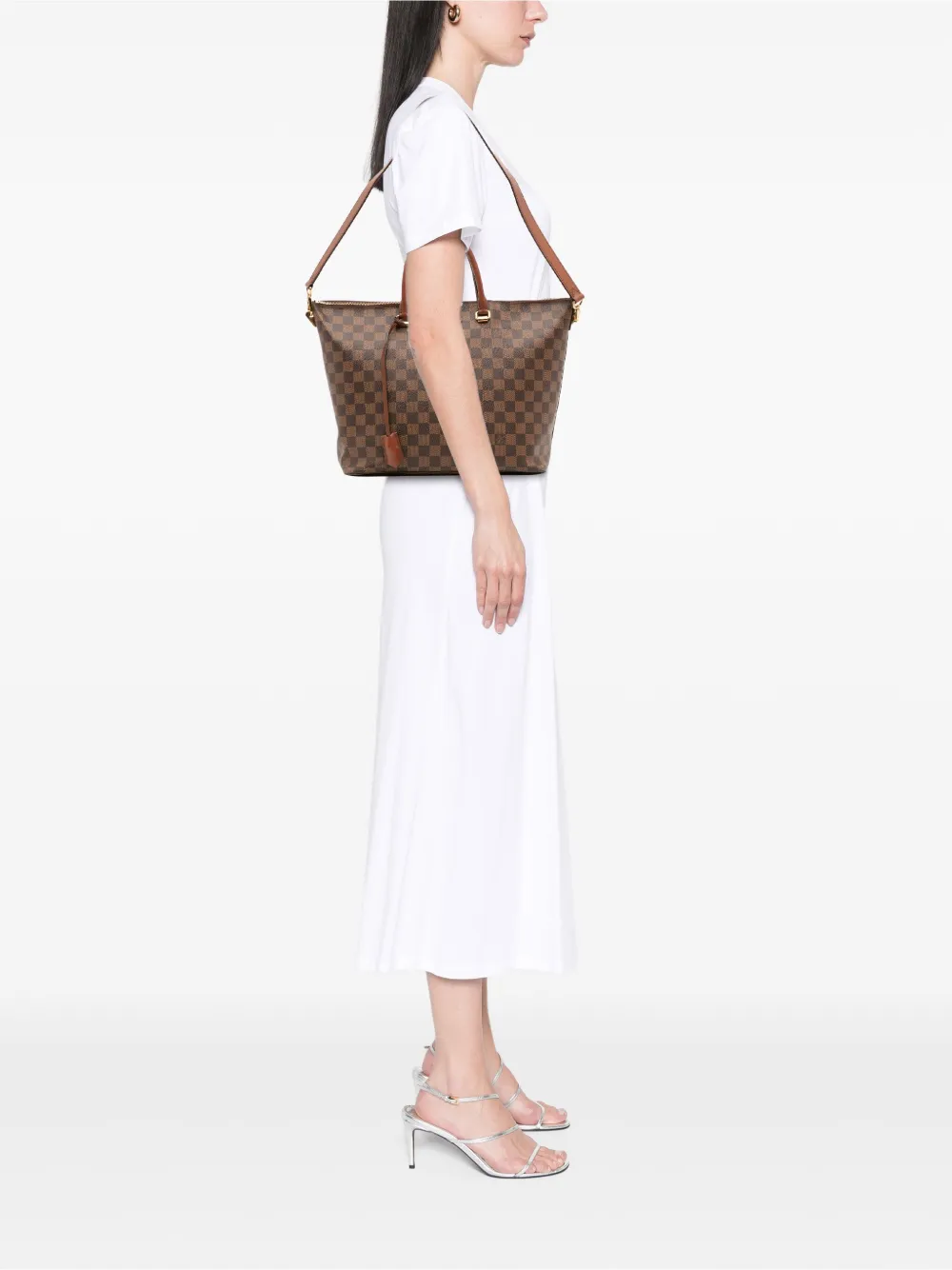 Louis Vuitton Pre-Owned 2013 Damier Ebene Belmont MM satchel | Pre-Owned | Image 2