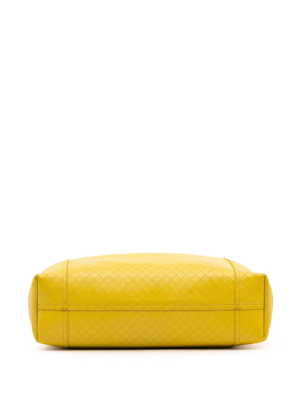 Pre-owned Bottega Veneta 2012-2025 Leather Intrecciomirage Tote Bag In Yellow
