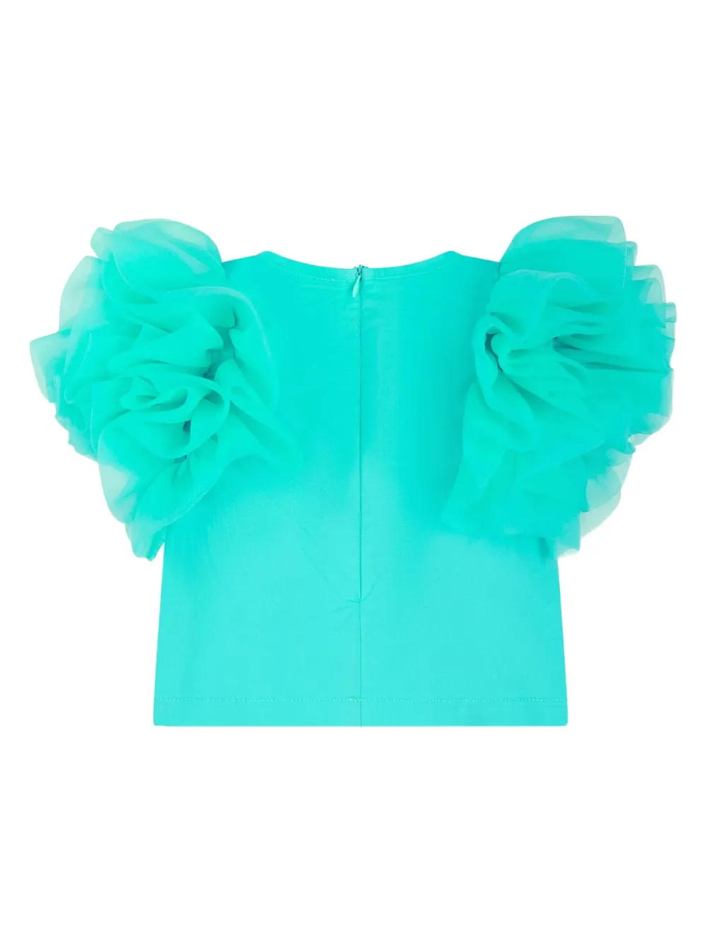 MAMA LUMA KIDS ruffled-detail tulle-sleeve top | Girls Blouses | Image 2