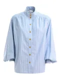 ZIMMERMANN high-neck balloon-sleeve blouse - Blue