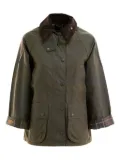Barbour corduroy-collar tartan-cuff jacket - Green