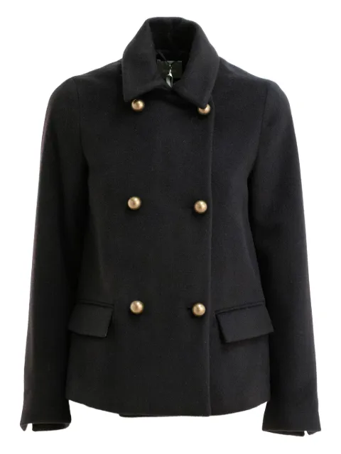 Kiltie double-breasted gold-button jacket