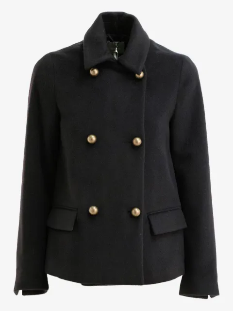 Kiltie double-breasted gold-button jacket