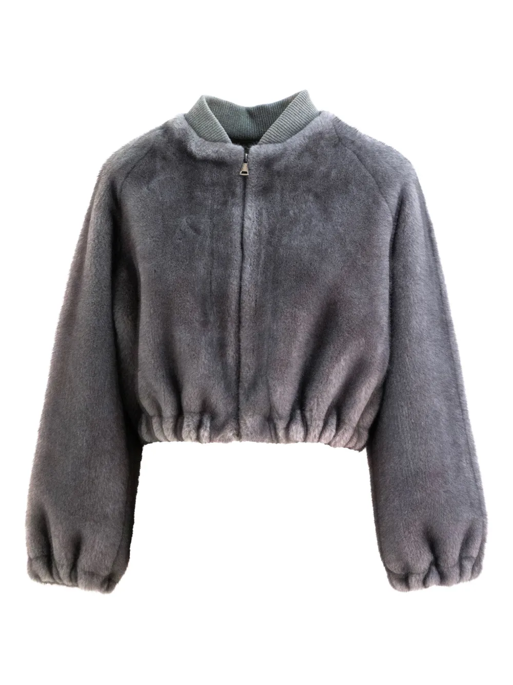 VALENTINI 1972 elastic-cuff bomber jacket | Grey | Image 1