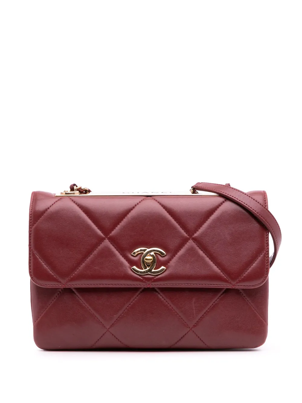 CHANEL Pre-Owned 2019 Quilted Lambskin Trendy CC Flap shoulder bag | Red | Image 1