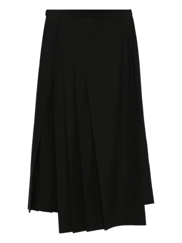 スカート B yohji yamamoto 17AW skirt Yohji Yamamoto Pleated Wrap Skirt | Black | FARFETCH