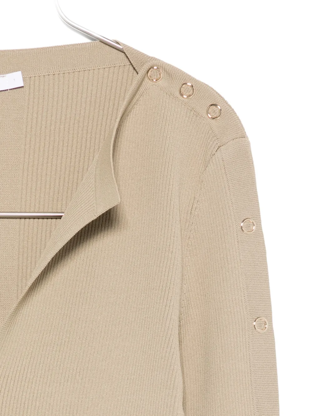 Patrizia Pepe Ribbed Sweater In Neutral