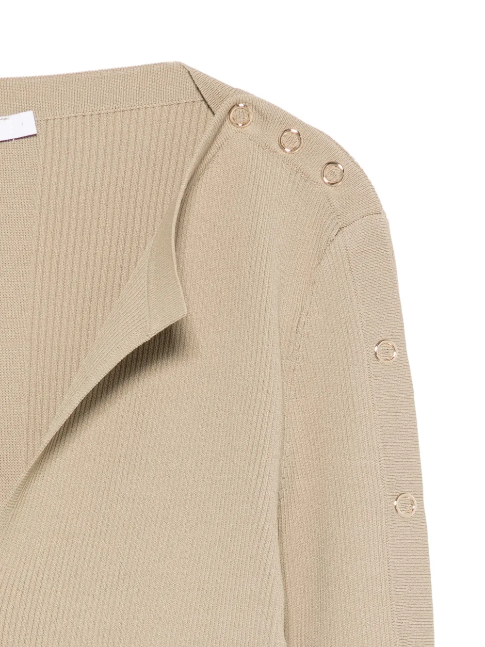 Patrizia Pepe Geribbelde sweater Beige