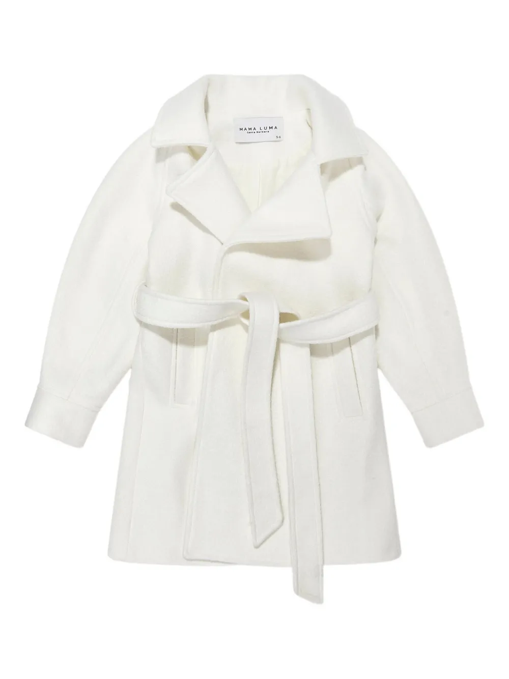 MAMA LUMA KIDS belted wool coat | White | Image 1