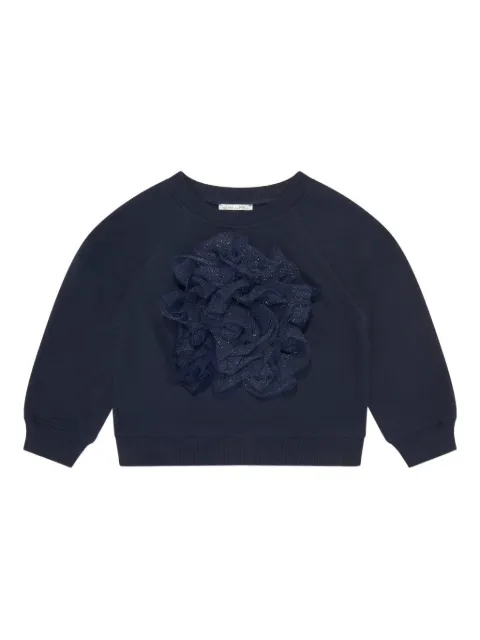 MAMA LUMA KIDS glitter-flower long-sleeves sweatshirt