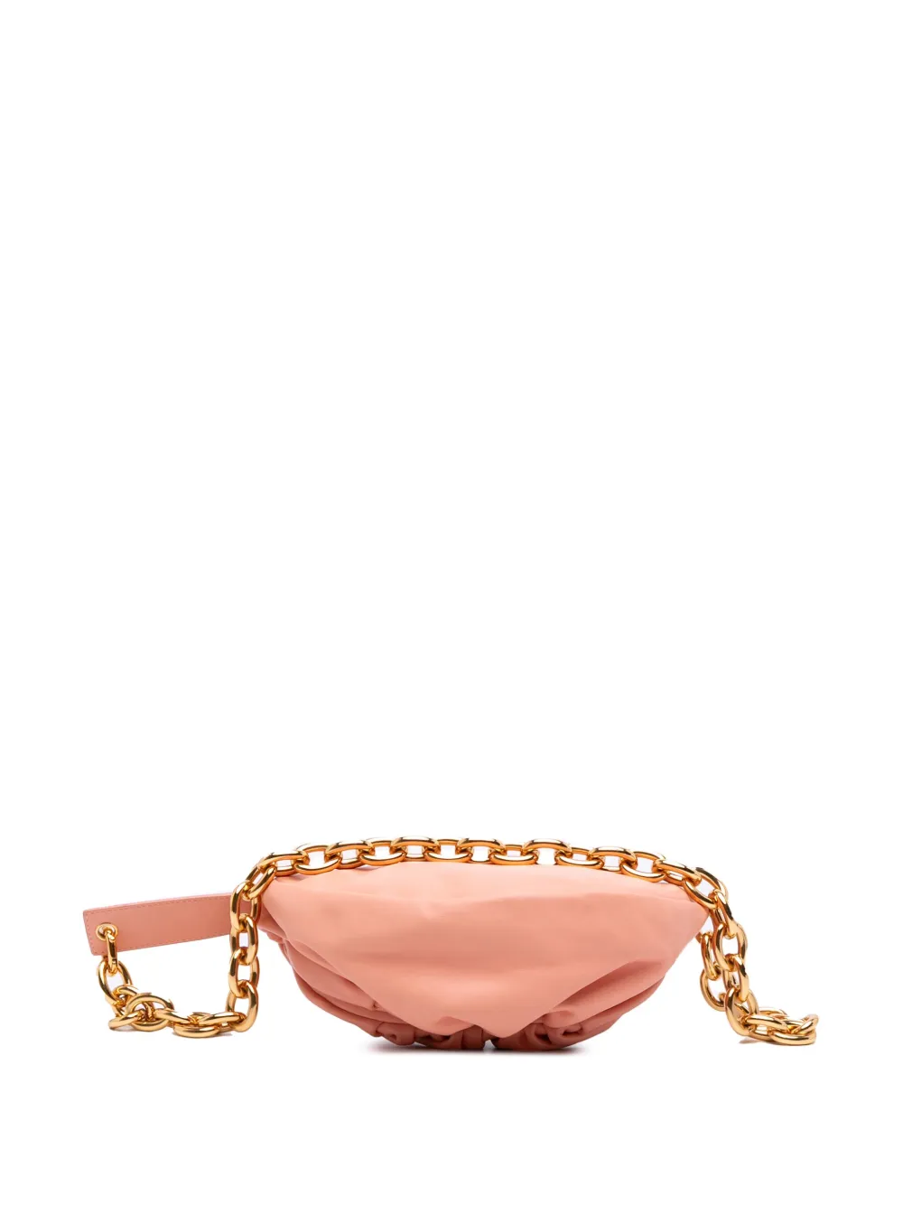 Pre-owned Bottega Veneta 2012-2025 Lambskin Chain Pouch Belt Bag In Pink