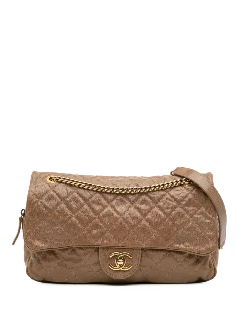 CHANEL Pre-Owned bolsa crossbody Shiva Flap grande de piel caviar capitonada 2012