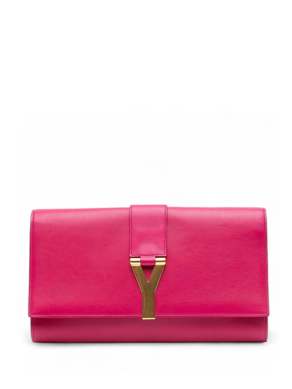 Saint Laurent Pre-Owned 2013-2025 Leather Chyc Ligne clutch bag | Pink | Image 1